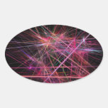 Sparkle paint splatter oval sticker