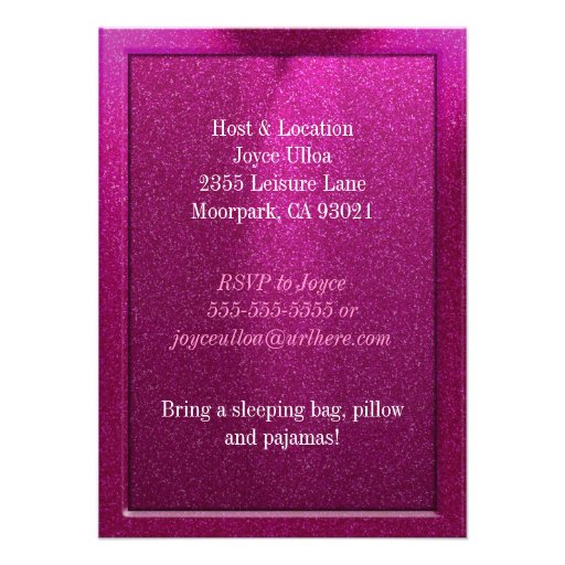 Sparkle Pink 13th Birthday Party Invitations