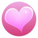 Sparkle Pink Heart stickers by mariannegilliand Sparkle Pink Heart stickers