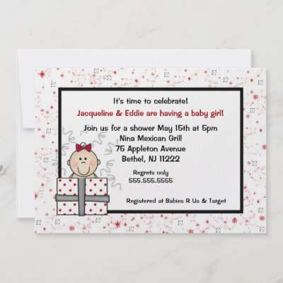  Baby Shower Invitations on Sparkle Red   Black Baby Shower Invitation   Light From Zazzle Com