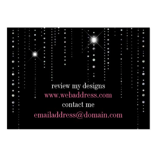 Sparkle & Shine Black Tile : Business Card (back side)
