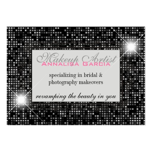 Sparkle & Shine Makeup Artist : Business Card (front side)