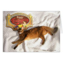 Sparkle the Supermodel Thanksgiving Card cards