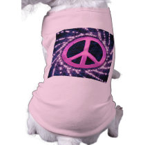 Sparkler Pink Peace Sign Pet Shirt