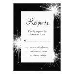Sparkler Wedding RSVP (black) Personalized Invitation