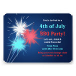 Sparklers 4th of July BBQ Party Invitations invitations
