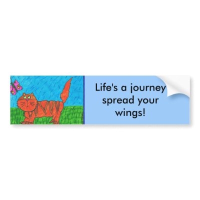 Sparkles Sparkles and the Butterfly Bumper Sticker by Kianmaartgallery