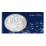 Sparkling blue Photo Template Custom Photo Card