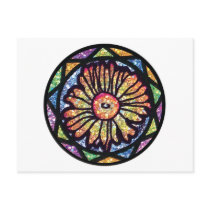 Sparkling Glitter Orange Daisy Postcards