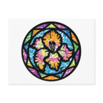 Sparkling Glitter Orange Gladiolus Post Card