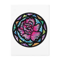 Sparkling Glitter Pink Carnation Postcards