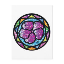 Sparkling Glitter Purple Impatiens Postcard