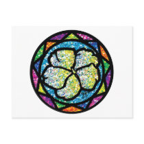 Sparkling Glitter White Impatiens Postcards