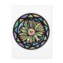 Sparkling Glitter Yellow Daisy Post Card