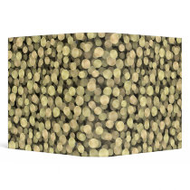 Sparkling Golden Polka Dots 3 Ring Binder