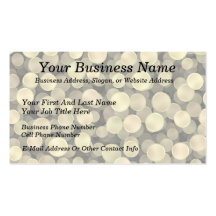 Sparkling Golden Polka Dots Business Card Template