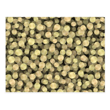 Sparkling Golden Polka Dots Post Card