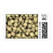 Sparkling Golden Polka Dots Stamp