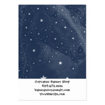 Sparkling Horse Constellation Stars Midnight Blue Business Card Template