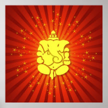 Sparkling Lord Ganesha Print