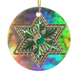Sparkling Multicolored Ornament with Stars