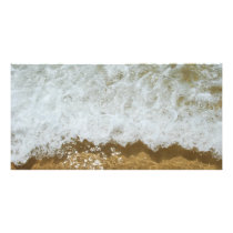 Sparkling ocean scene background photo card