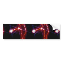 Sparkling outline of baseball batter bumper sticker