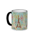 Sparkling Paris in Blue Mug by HoodiesCollection Sparkling Paris in Blue Mug