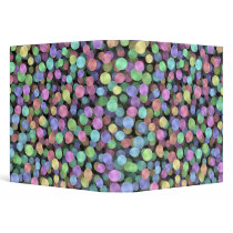 Sparkling Rainbow Polka Dots Binders