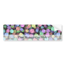 Sparkling Rainbow Polka Dots Bumper Sticker