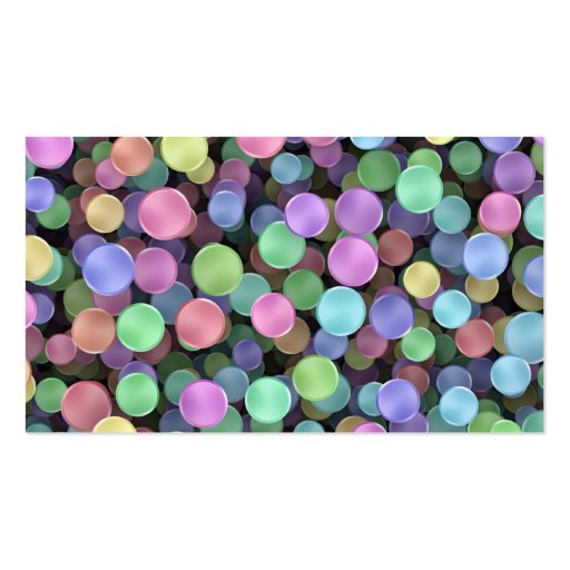 Sparkling Rainbow Polka Dots Business Card (back side)