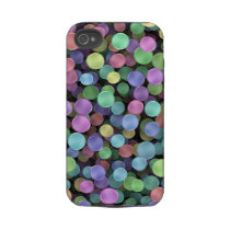 Sparkling Rainbow Polka Dots Iphone 4 Tough Case