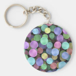 Sparkling Rainbow Polka Dots Keychains