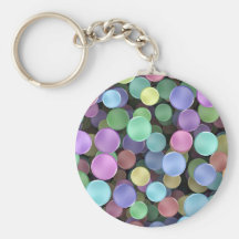 Sparkling Rainbow Polka Dots Keychains