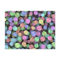 Sparkling Rainbow Polka Dots Post Cards