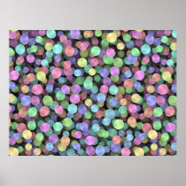Sparkling Rainbow Polka Dots Print
