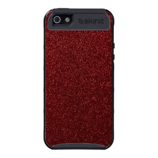 Sparkling red glitter look Skinit iPhone 5 case.