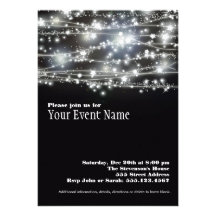 Sparkling Star Holiday Celebration Invitation Card