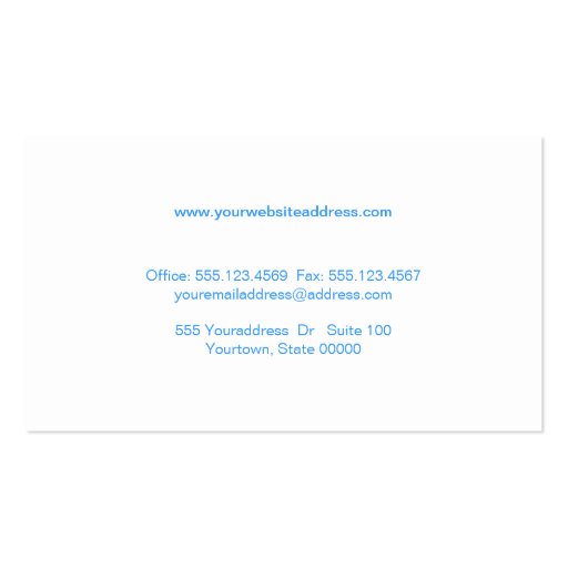 Sparkling Stars Blue and Turquoise Festive Business Cards (back side)