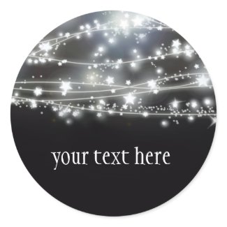 Sparkling Stars Round Sticker sticker