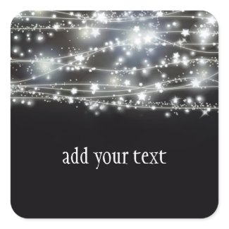 Sparkiling Stars Square Sticker sticker