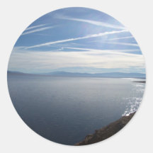 Sparkling Walker Lake Round Sticker