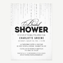 Sparkly Black Glitter Bridal Shower Invitation invitations