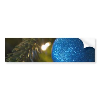 Sparkly Blue Ornament Bumper Sticker