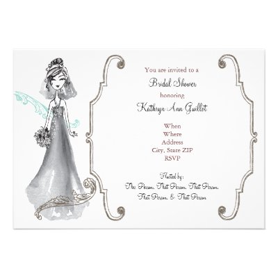 'Sparkly Bride' Bridal Shower Invitation