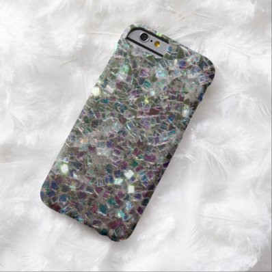 Sparkly colourful silver mosaic barely there iPhone 6 case