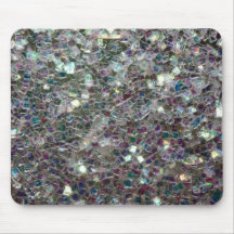 Sparkly colourful silver mosaic mouse pads