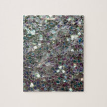Sparkly colourful silver mosaic puzzles