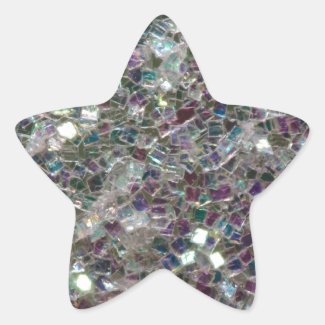 Sparkly colourful silver mosaic sticker