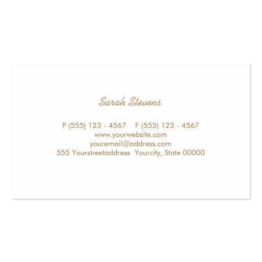 Sparkly FAUX Silver Sequins Makeup and Hair Business Cards (back side)